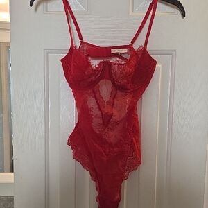 Victoria's Secret Red Lace Chemise